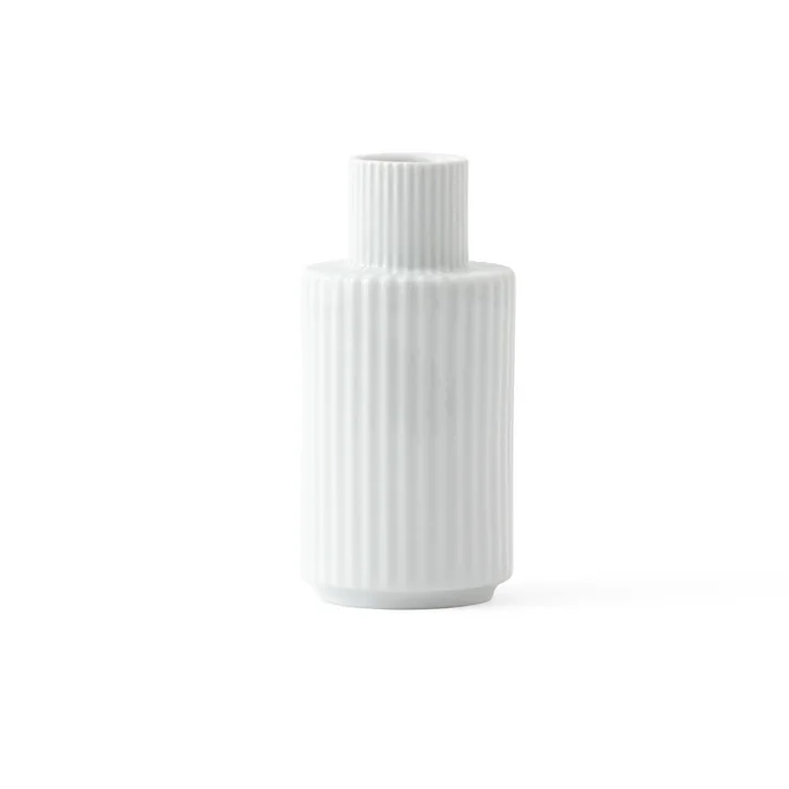 Bougeoir H 11 cm de Lyngby Porcelæn en blanc