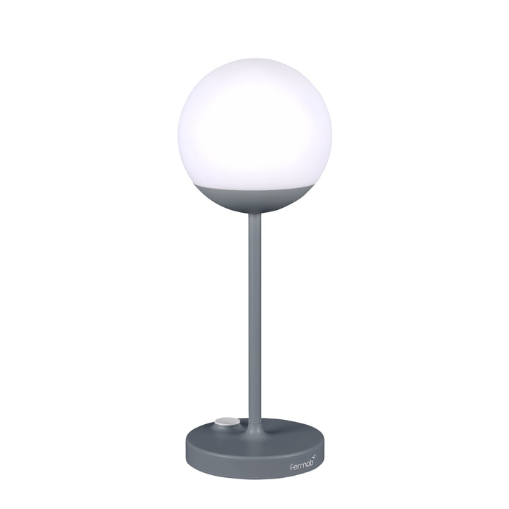 Luminaire LED à batterie Mooon! H 40 cm par Fermob en gris orage