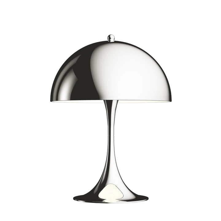 Die Louis Poulsen - Panthella Mini Lampe de table Ø 25 cm, chromé brillant