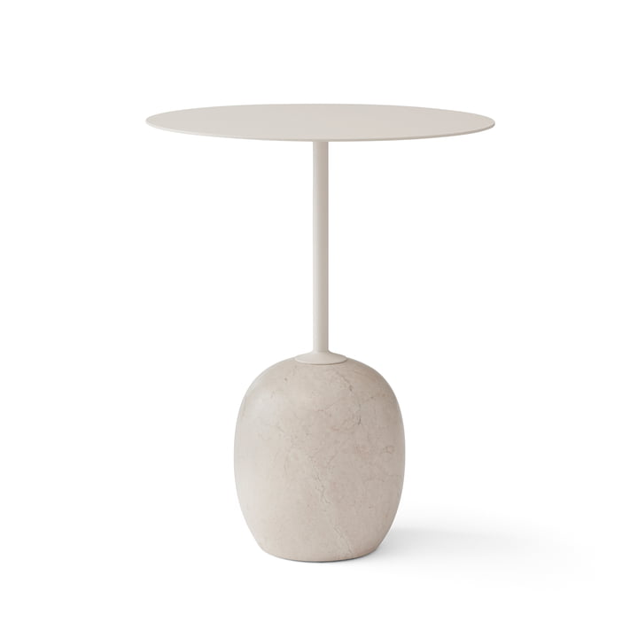 Lato Table d'appoint H 50 cm Ø 40 cm de & Tradition en marbre Ivory White / Crema Diva