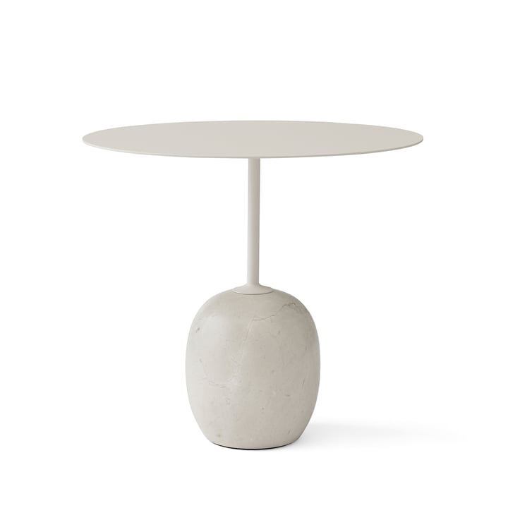 Lato Table d'appoint H 45 cm 40 x 50 cm de & Tradition en marbre Ivory White / Crema Diva