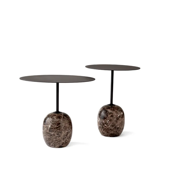 Lato Table d'appoint de & Tradition en noir chaud / marbre Emparador