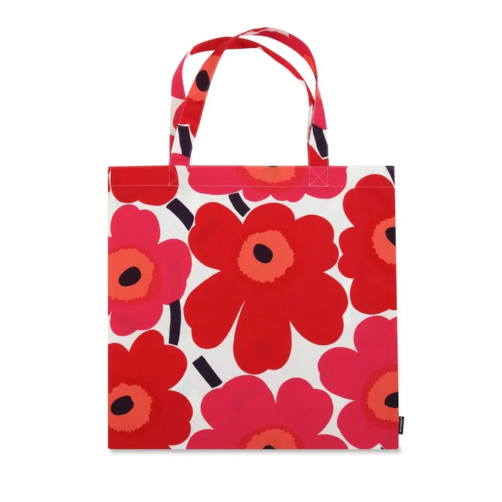 Le Marimekko - Pieni Unikko Sac à provisions, rouge / blanc