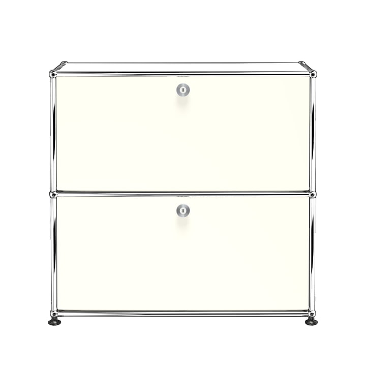 USM Haller - Sideboard S avec deux portes abattantes, blanc pur (RAL 9010)