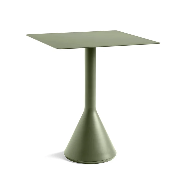 Table de bistrot Palissade Cone 65 x 65 cm, H 74 cm par HAY en olive
