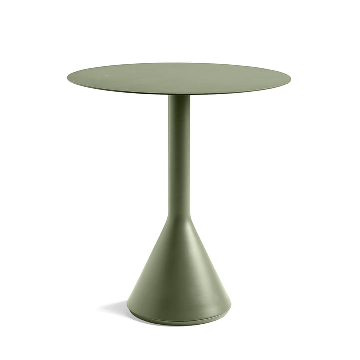 Table de bistrot Palissade Cone Ø 70 x H 74 cm par Hay en olive