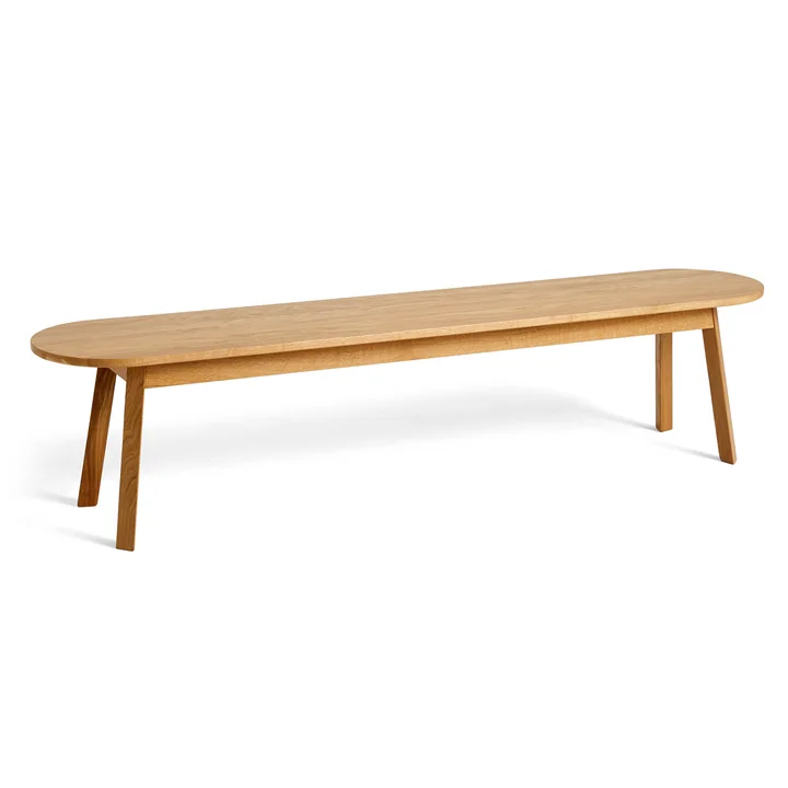 Banc Triangle Leg L 200 cm par HAY en chêne huilé
