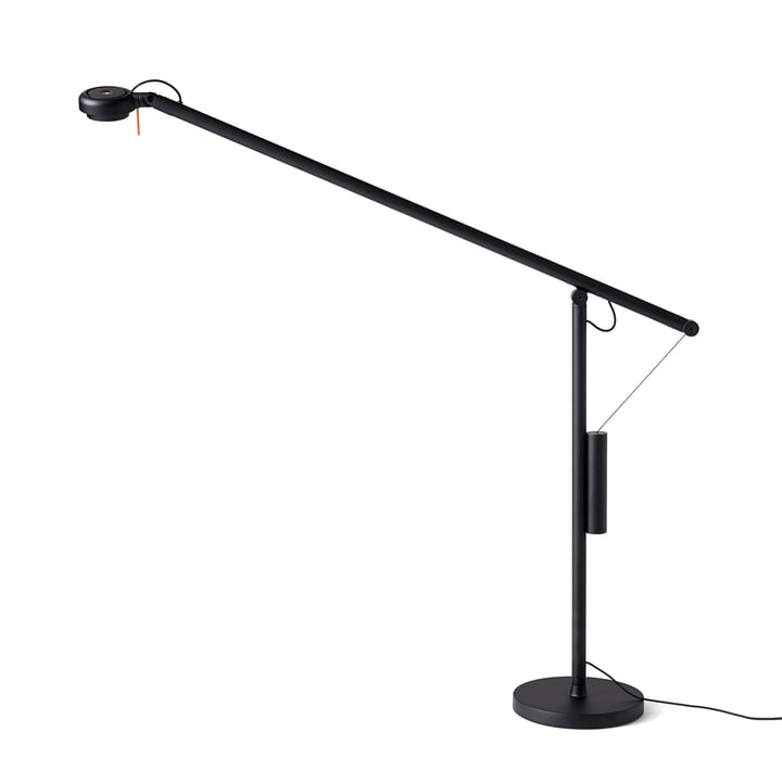 Lampe de table LED Fifty-Fifty avec pied par Hay en noir de sécurité (RAL 9004)