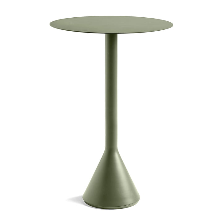 Hay - Table haute Palissade Cone, Ø 60 x H 105 cm, olive