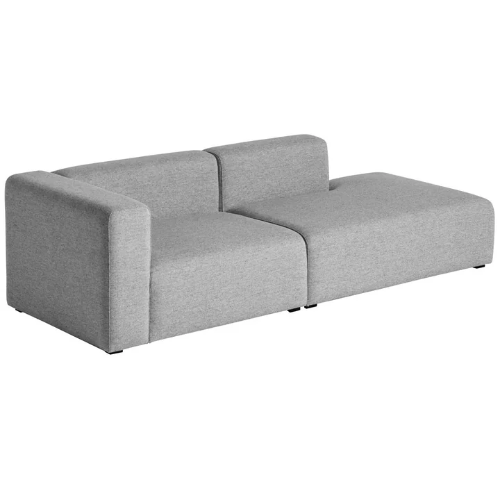 HAY - Mags Sofa 2,5 places, combinaison 2, accoudoir à gauche / gris ( Hallingdal 116)