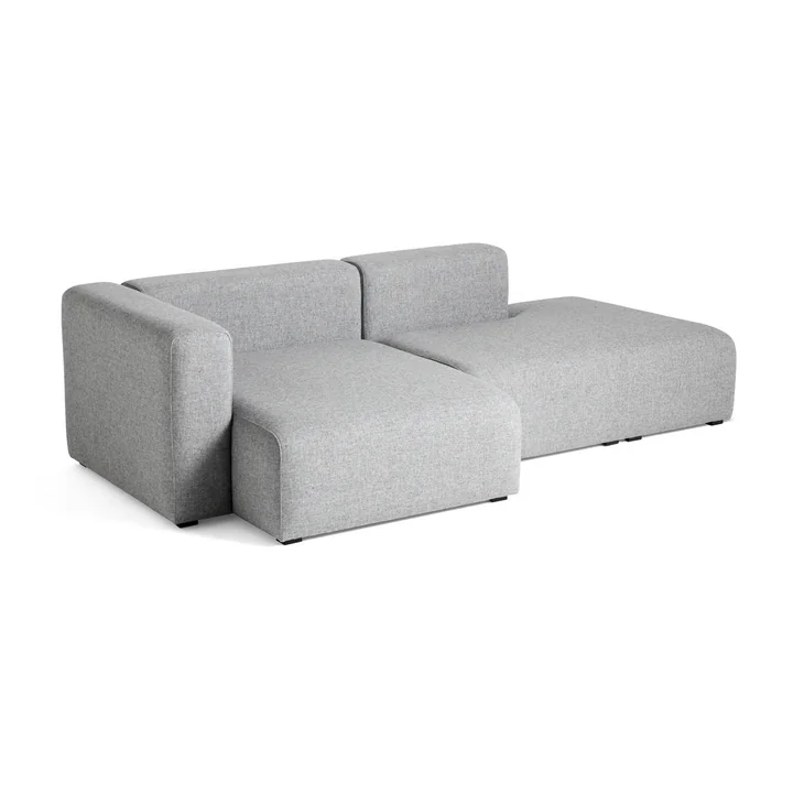 HAY - Mags Sofa 2,5 places, combinaison 3, accoudoir à gauche / gris clair ( Hallingdal 130)