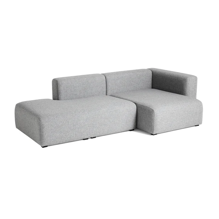 HAY - Mags Sofa 2,5 places, combinaison 3, accoudoir à droite / gris clair ( Hallingdal 130)