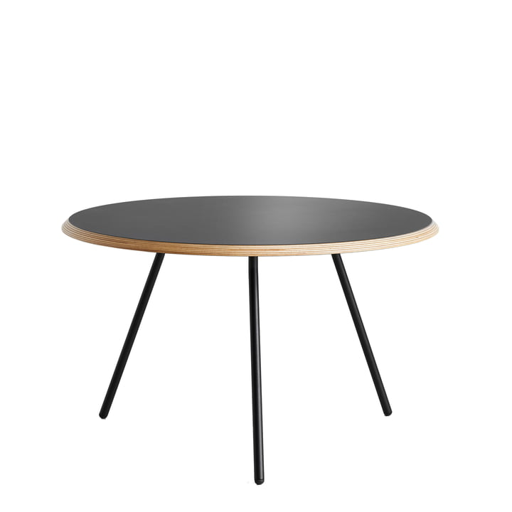 Woud - Soround Side Table H 39,5 cm / Ø 60 cm, stratifié noir (Fenix)