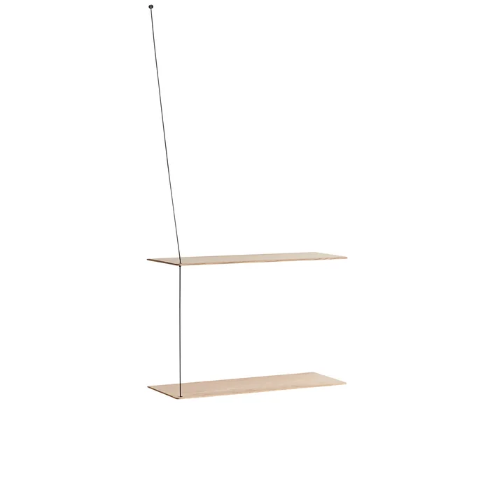 Woud - Petite étagère Stedge murale en chêne savonné