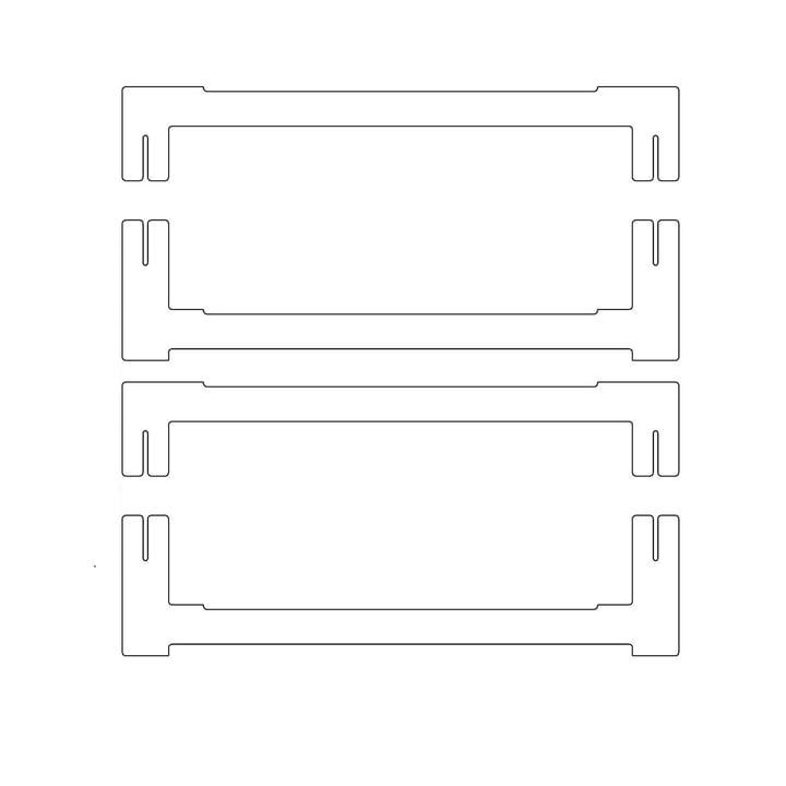 Plattenbau, blanc - traverse d'extrémité 40cm (2 en haut, 2 en bas)