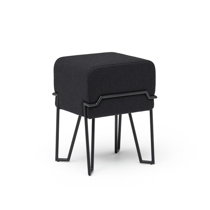 Bokk Tabouret H 46 cm, noir / noir de Puik