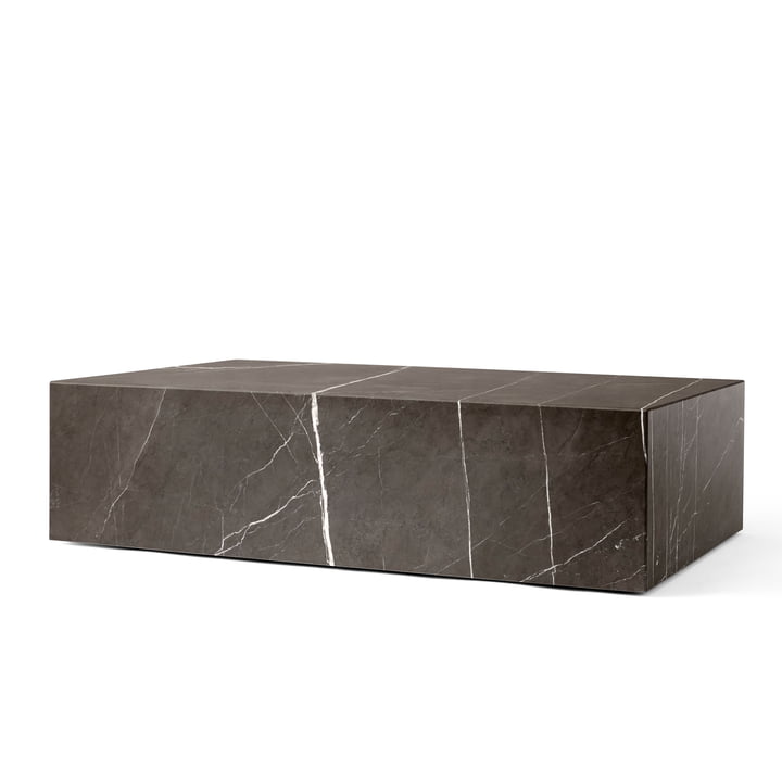 Plinth Table basse low de Audo en gris / marron