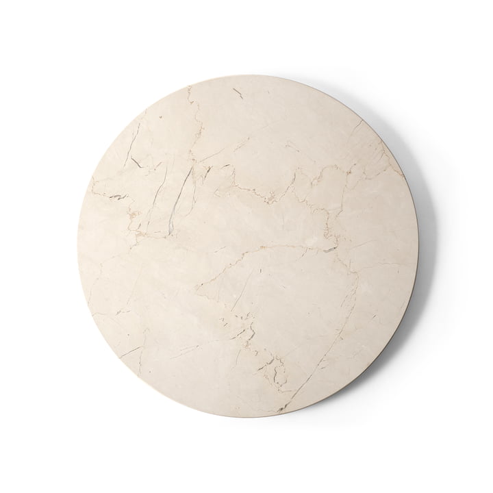 Plateau de table pour table d'appoint Androgyne Ø 42 cm de Audo en marbre ivoire