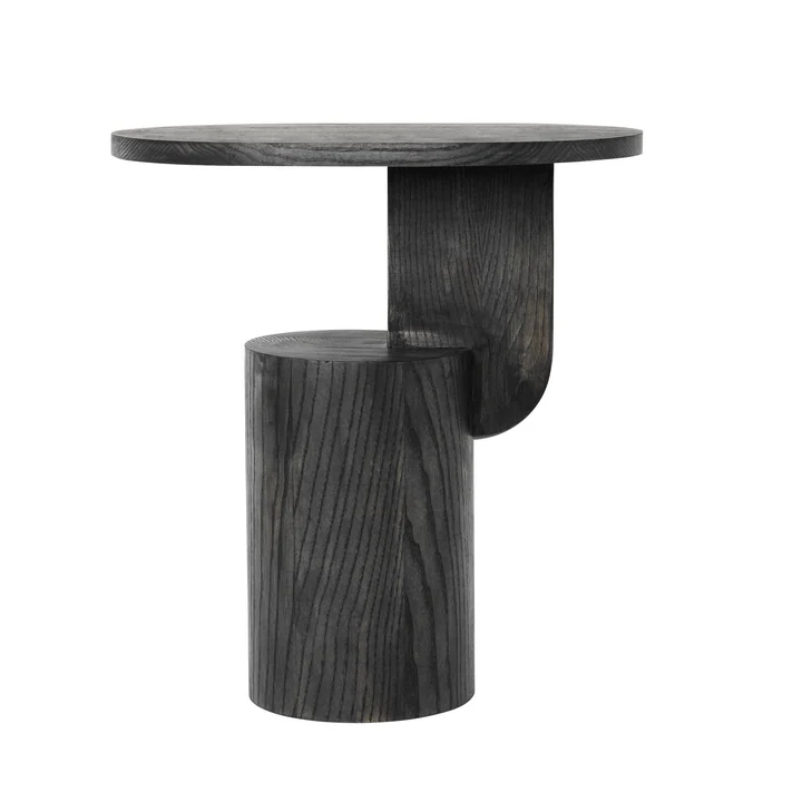 Insert table d'appoint de Ferm Living en frêne teinté noir