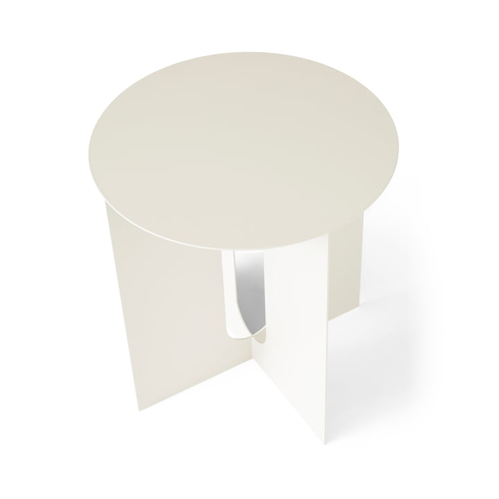 Table d'appoint androgyne Base by Audo en ivoire