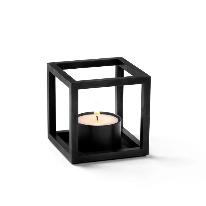 Kubus T Porte-bougies à réchaud de Audo en noir