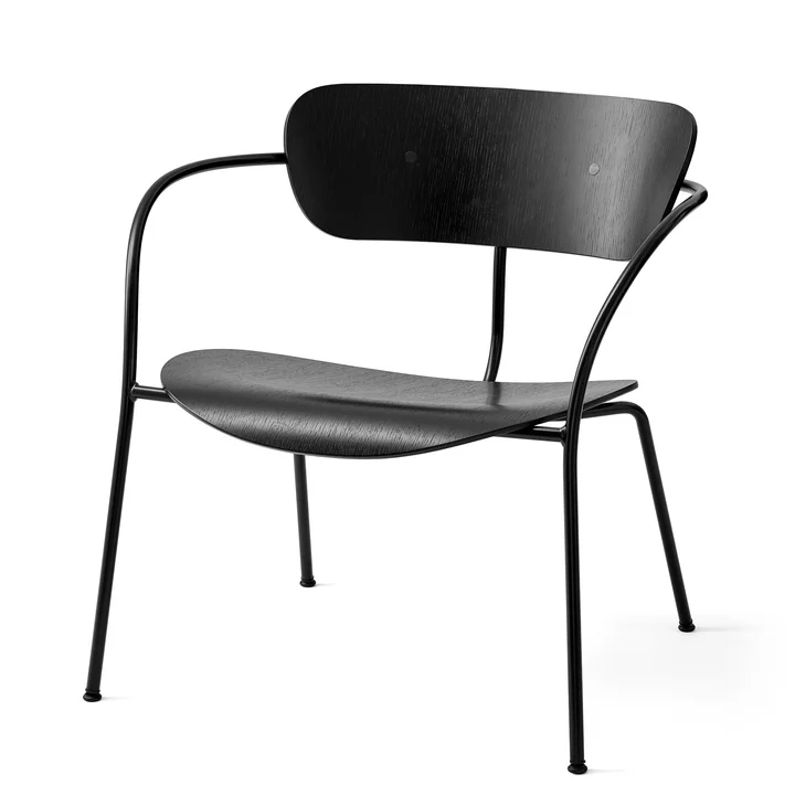 Pavillon Loungechair AV 5 de & tradition en noir / chêne laqué noir