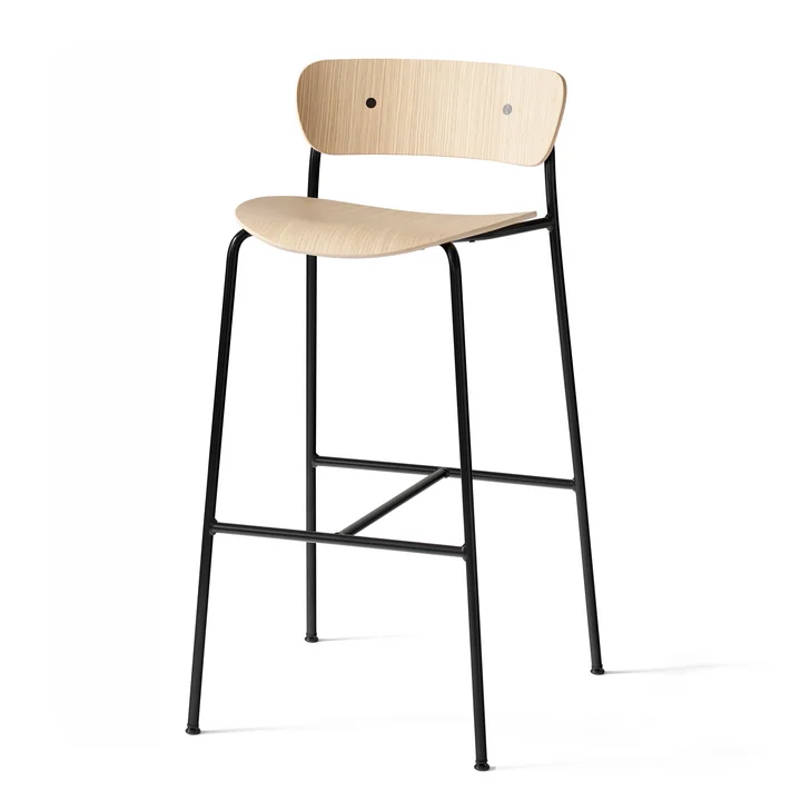 Pavilion Tabouret de bar AV9 de & tradition - H 95 cm, noir / chêne laqué