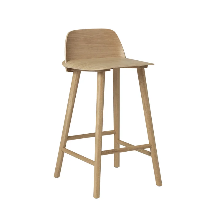 Nerd Tabouret de bar H 65 cm de Muuto en chêne