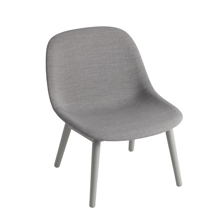 Fiber Lounge Chair Wood Base de Muuto en chêne gris / gris (Remix 133)