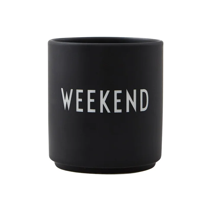 AJ Favourite Tasse en porcelaine Weekend de Design Letters