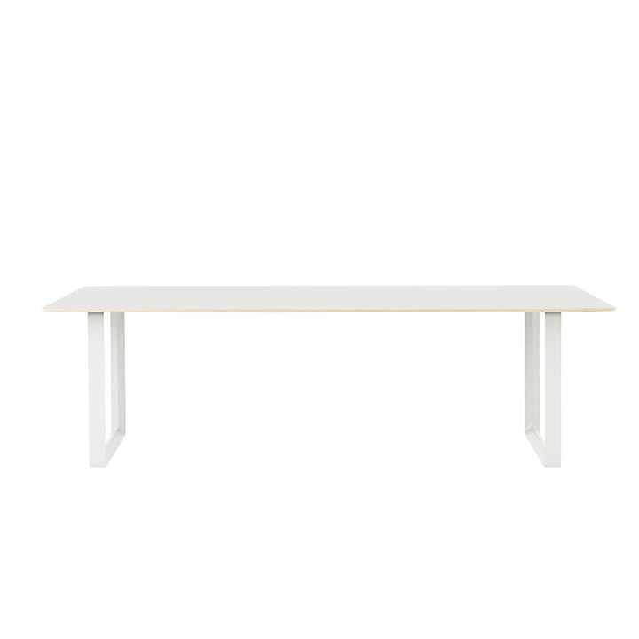 Table de salle à manger 70/70, 255 x 108 cm de Muuto en blanc (stratifié)