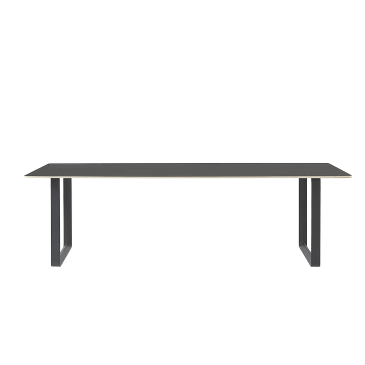Table de salle à manger 70/70, 255 x 108 cm de Muuto en noir (linoléum)