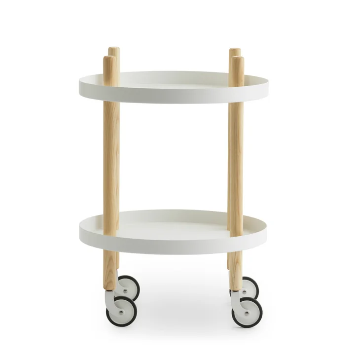 Wagon à côté du bloc Ø 45 cm de Normann Copenhagen en frêne / blanc