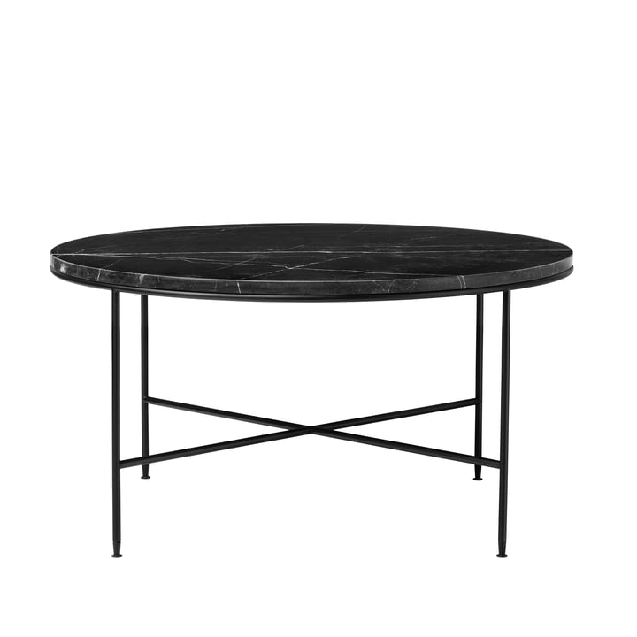 Planner Table basse de Fritz Hansen - Ø 80 x H 40 cm, plateau en marbre gris graphite