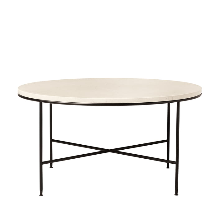 Planner Table basse de Fritz Hansen - Ø 60 x H 40 cm, plateau en marbre crème