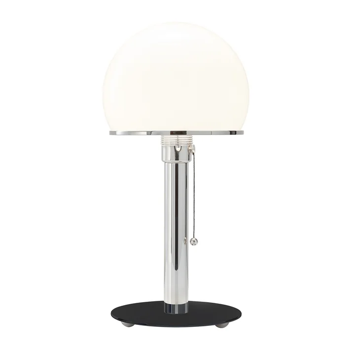 Lampe Wagenfeld WA23SW avec base en métal noir de Tecnolumen