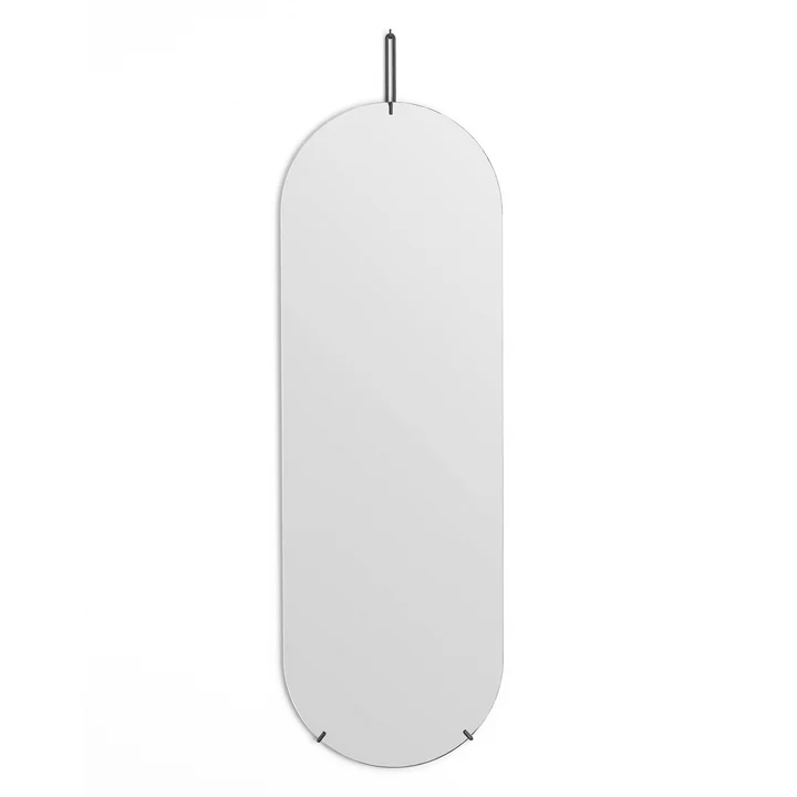 miroir mural ovale de Moebe - 133 cm x 44 cm en noir