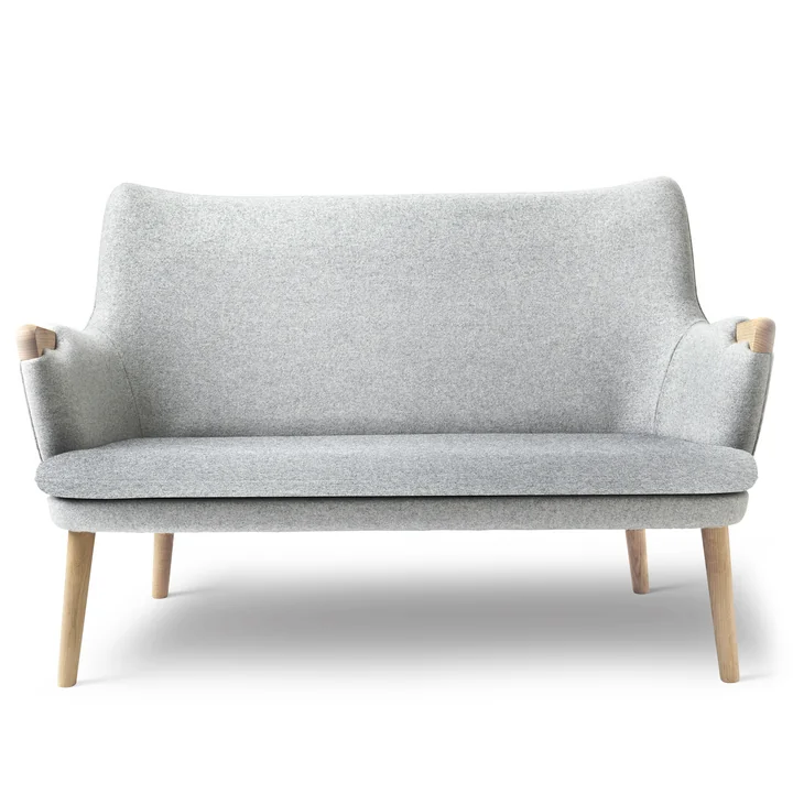 Canapé CH72 de Carl Hansen en chêne huilé / gris (Hallingdal 116)