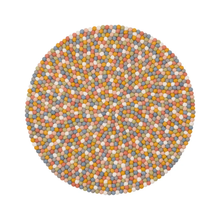 Liese Tapis de boules de feutre, Ø 140 cm de myfelt