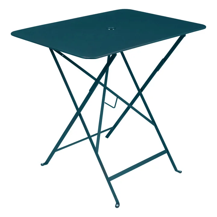 Bistro Table pliante rectangulaire 77 x 57 cm de Fermob en bleu acapulco