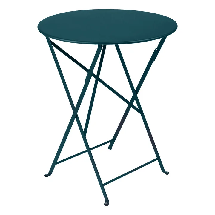 Bistro Table pliante Ø 60 cm de Fermob en bleu acapulco