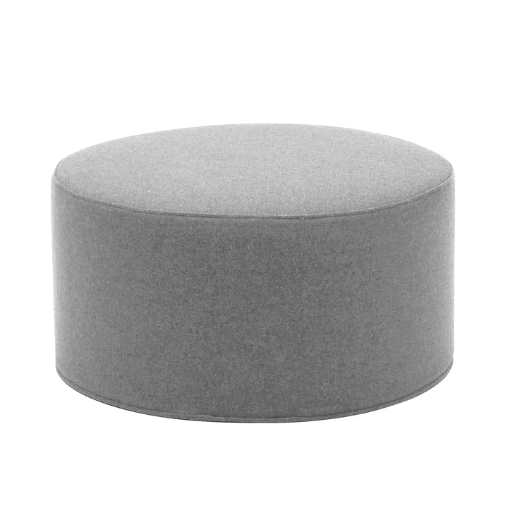 Tabouret de baril / table d'appoint grand Ø 60 x H 30 cm de Softline en feutre gris mélangé (620)