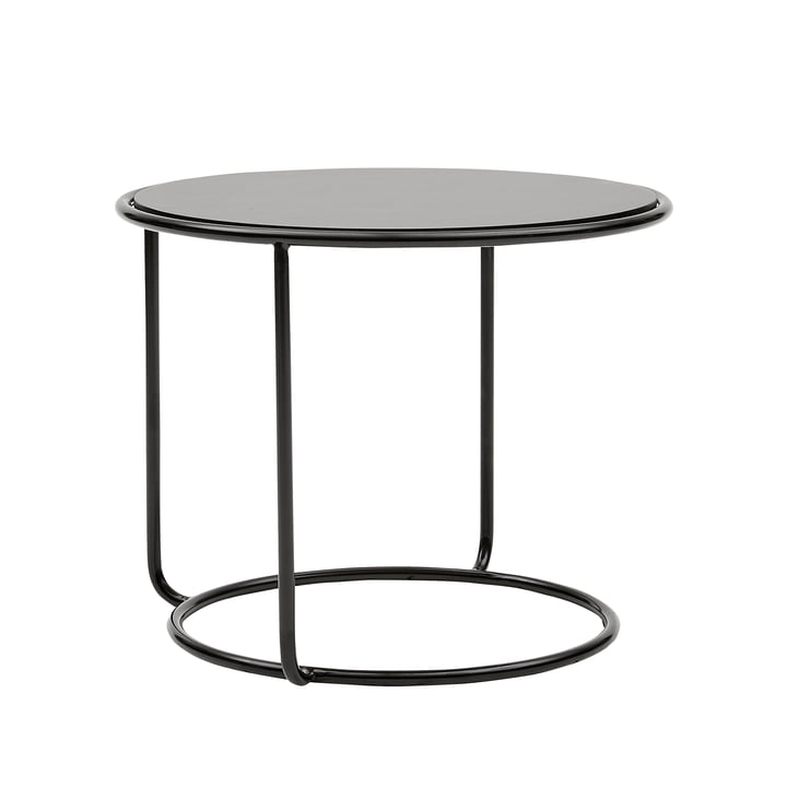 Tom Pouf et table d'appoint Ø 58 x H 47 cm par Softline en noir