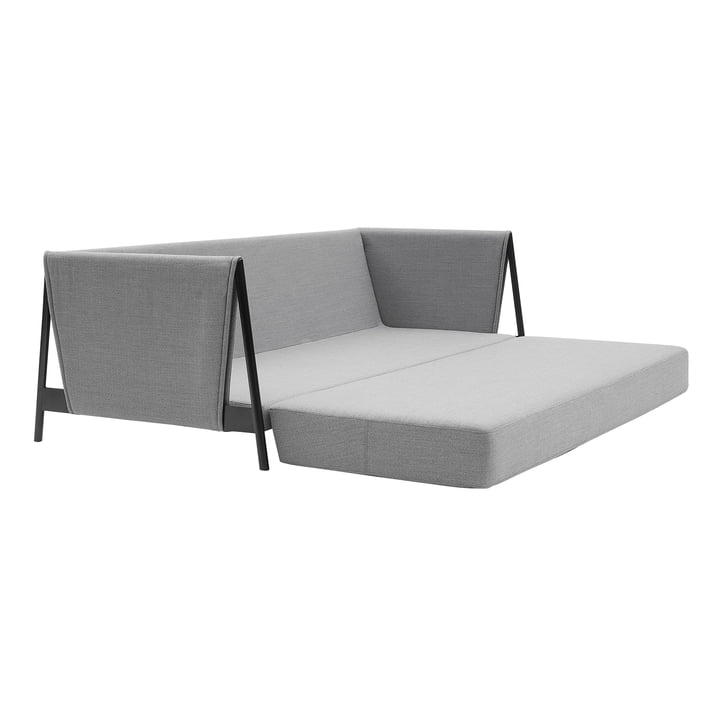 Madison Canapé-lit de Softline en noir / Vision gris clair (445)