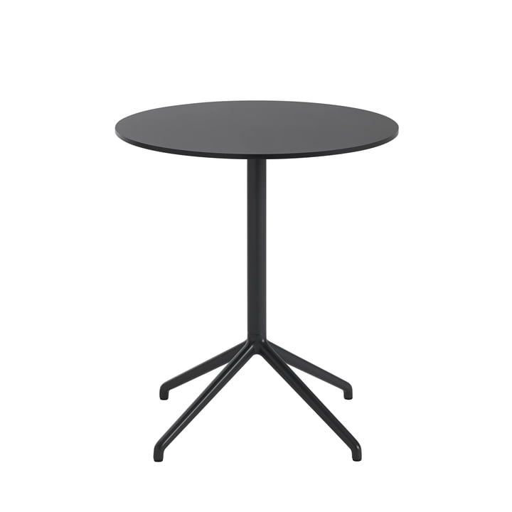 Table Still Café, Ø 65 x H 73 cm en noir par Muuto