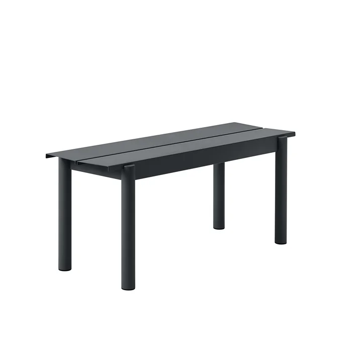 Linear Steel Banc 110 cm en noir de Muuto