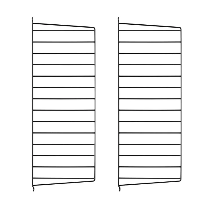 Échelle murale pour String étagère 75 cm de String en noir (pack de 2)