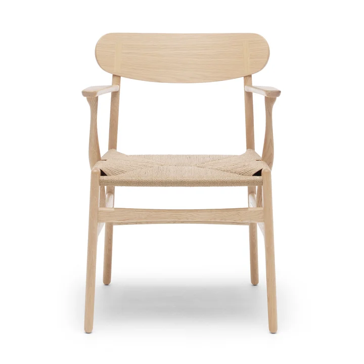 CH26 Chaise avec accoudoirs de Carl Hansen en chêne savonné / naturel