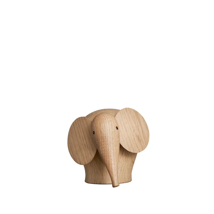 Nunu Eléphant en mini de Woud en chêne laqué mat