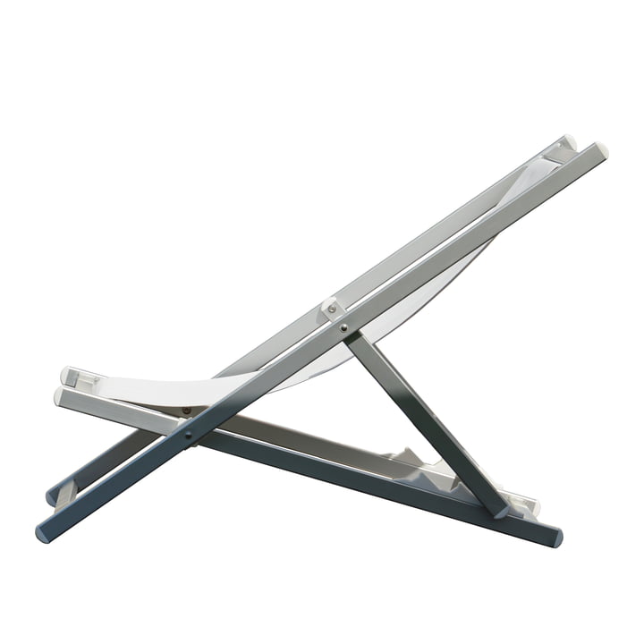 Chaise longue Rimini de Jan Kurtz en aluminium / blanc